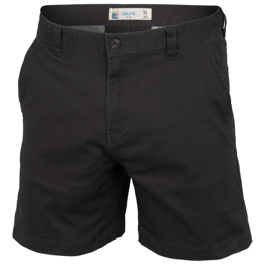 Laguna Men's Stretch Twill Flat Front Chino Shorts - Dark Gray, Size 38