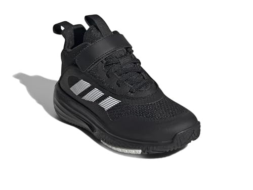 Adidas OwnTheGame 3.0 Big Kids' Basketball Shoes - Black/White, Size 6.5