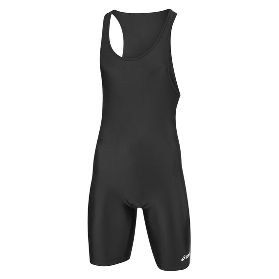 ASICS Adult Solid Modified Wrestling Singlet - Black, Size S
