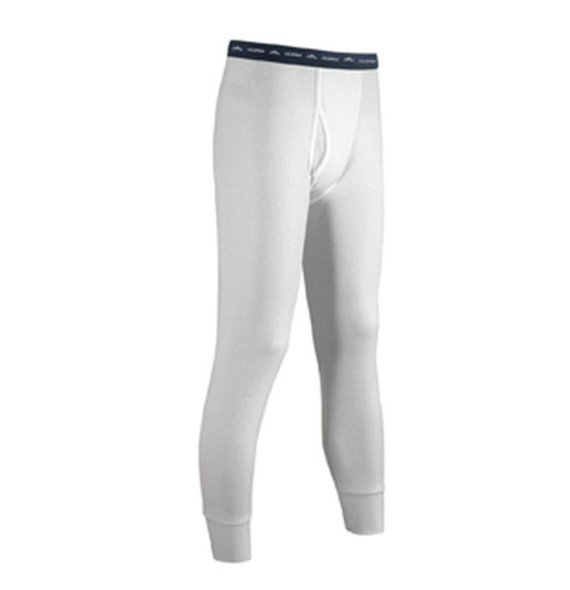 Coldpruf Men's Basic Dual Layer Thermal Base Layer Pants - White, Size S