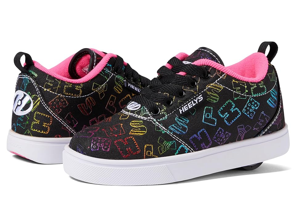 Heelys Kids' Pro 20 Skate Sneakers - Black/Rainbow/Pink - Size 1