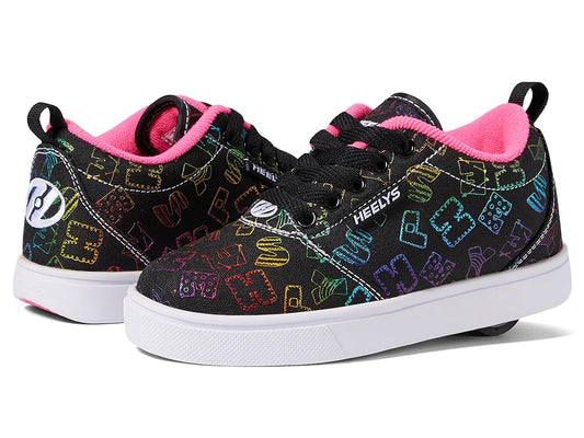 Heelys Kids' Pro 20 Skate Sneakers - Black/Rainbow/Pink - Size 1