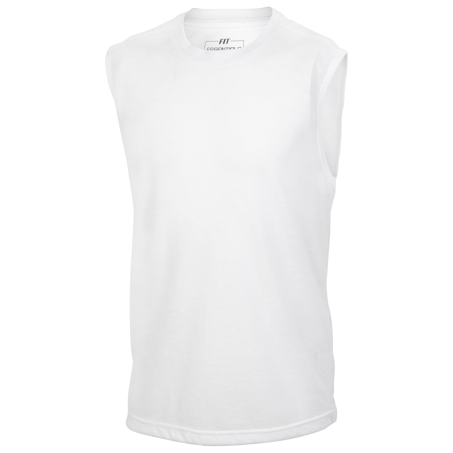 Fit Essentials Boys' Crewneck Muscle Tee - White, Size M