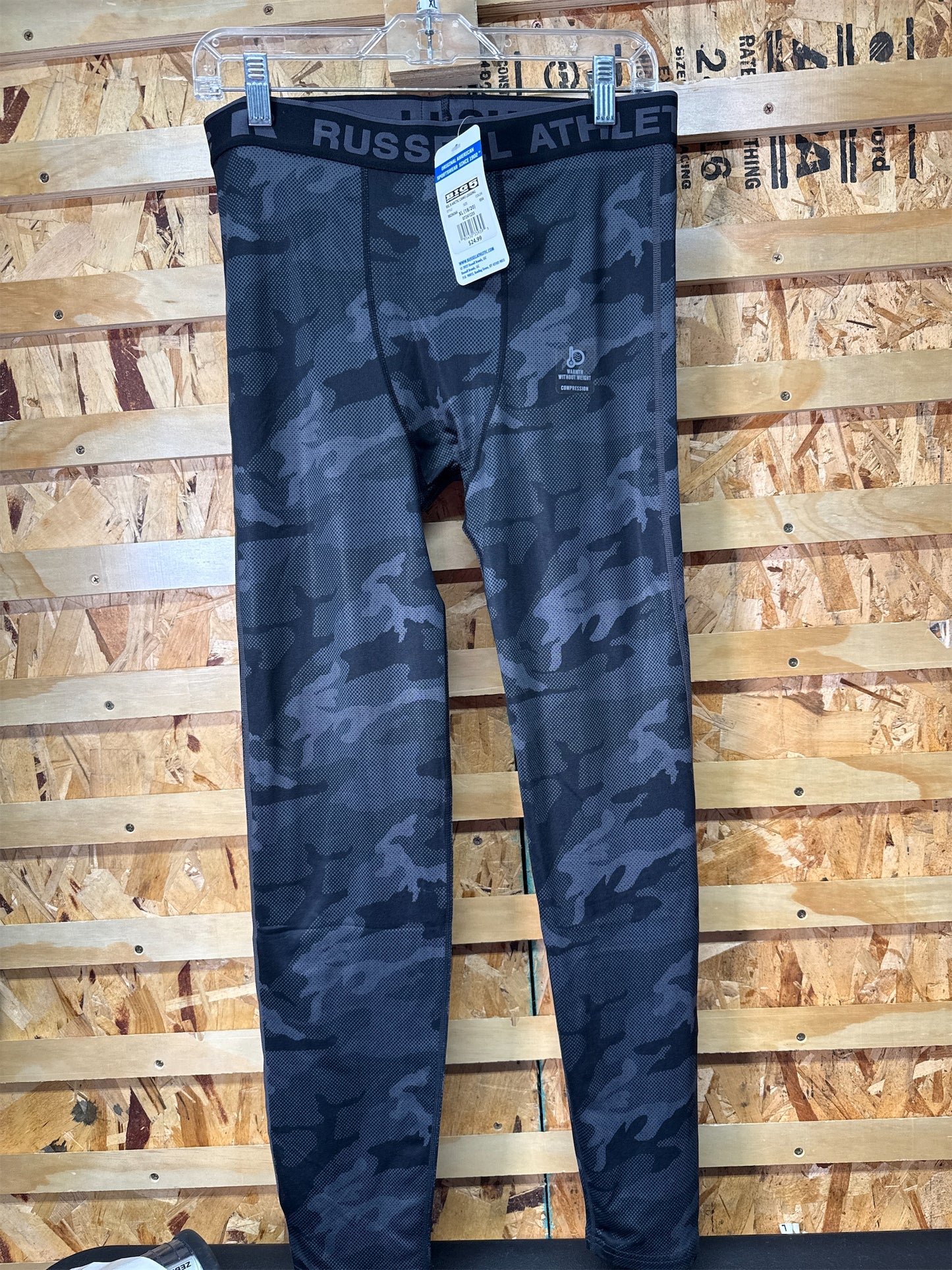Russell Athletic Boys' Arctic Camo Compression Pants - Gray, XL (18/20)