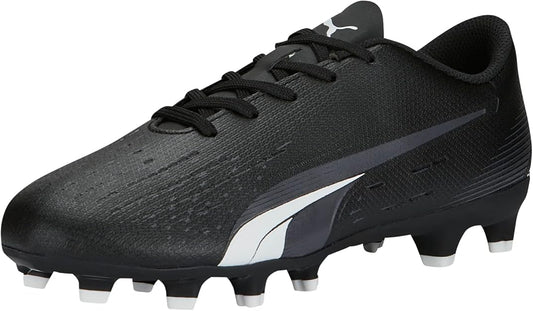 Puma Ultra Play Junior FG/AG Soccer Cleats - Black/White, Size 12
