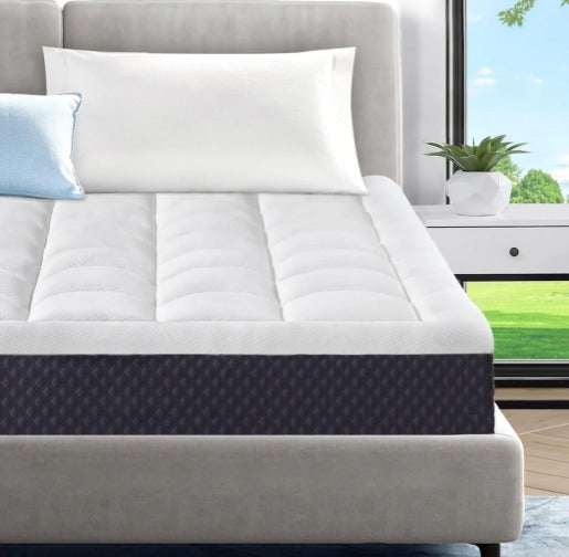 Elemuse 5-Inch Full Cooling Gel Memory Foam Mattress Topper - Medium Firm Pillowtop
