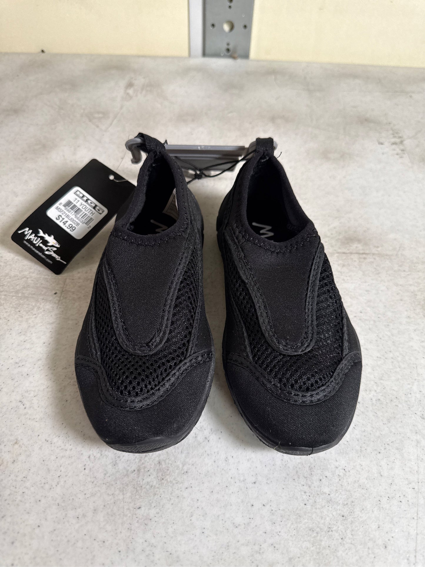 Maui & Sons Tide Kids' Comfortable Fit Water Shoes - Black, Size 11