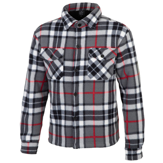 Original Deluxe Boys' Sherpa-Lined Plaid Shirt Jacket - Black Combo, Small