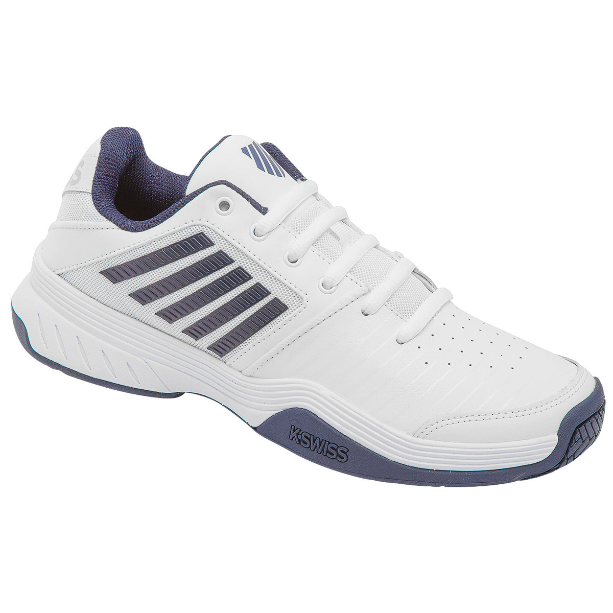 K-Swiss Court Express Men's Tennis Shoes - White/Navy, Size 7.5