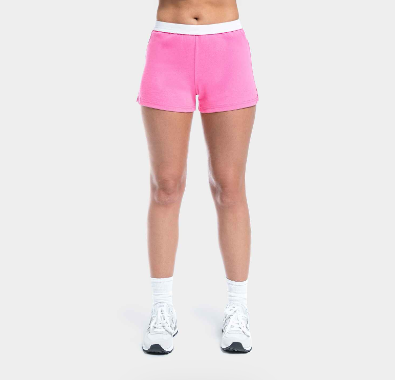 Soffe Women's Authentic Jersey Cheer Shorts - Pink Heather, Size Small