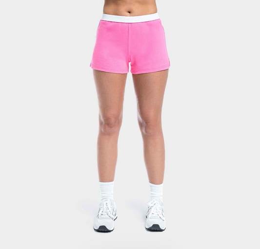 Soffe Women's Authentic Jersey Cheer Shorts - Pink Heather, Size Small