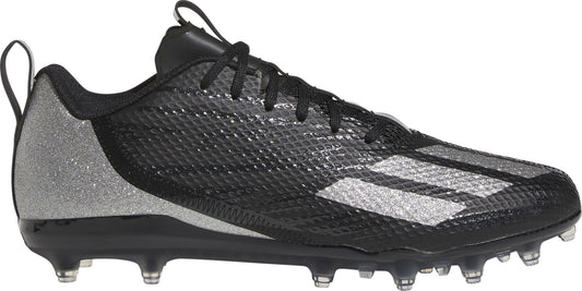 Adidas Men's Adizero Spark Football Cleats - Black/Night Metallic, Size 10
