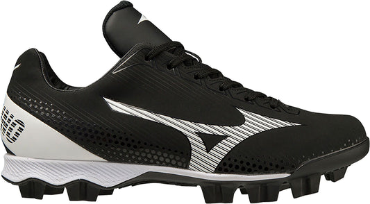 Mizuno Women's Wave Finch LightRevo TPU Softball Cleats - Black/White, Size 7