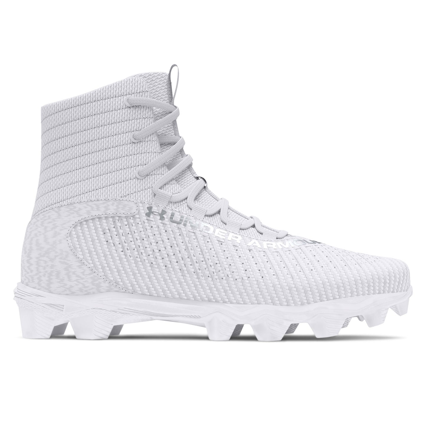 Under Armour Youth Highlight Franchise 2.0 RM Football Cleats - White/Silver, 5Y