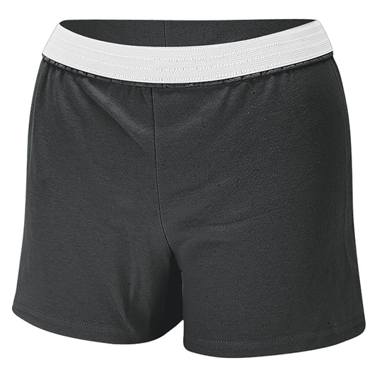 Soffe Women's Polyester Jersey Blend Cheer Shorts - Black, Small
