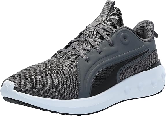 Puma Men's Softride Carson Knit Athletic Shoes - Dark Gray/Black, Size 7.5