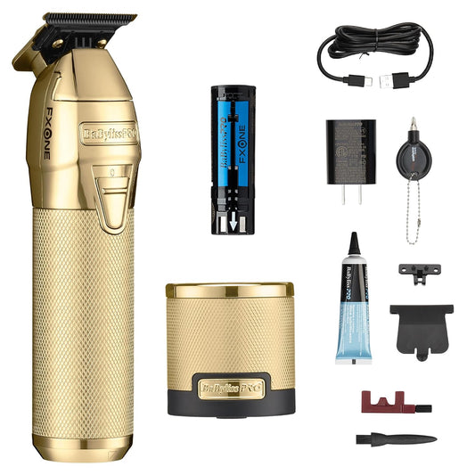 BaBylissPRO FXONE Cordless Professional Outlining Trimmer for Men, Gold