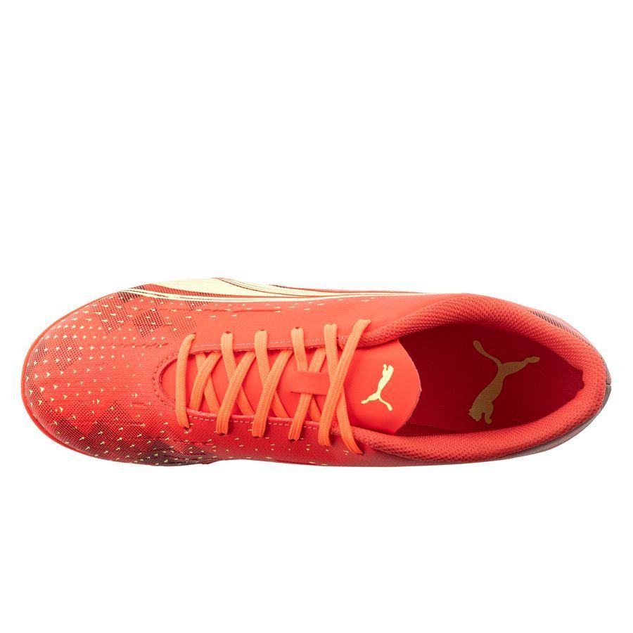 Puma Men's Ultra Play IT Indoor Soccer Shoes - Coral/Fizzy/Black, US 7.5