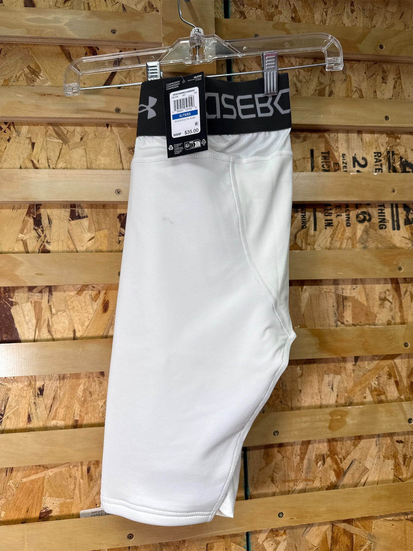 Under Armour Men's Utility Baseball Sliding Shorts - White, XL