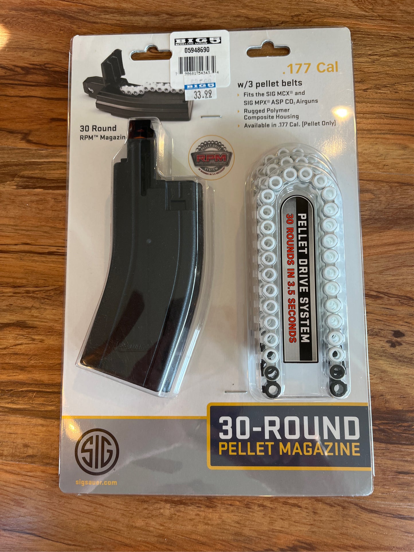 Sig Sauer MCX/MPX ASP .177 Caliber 30-Round Air Rifle Magazine