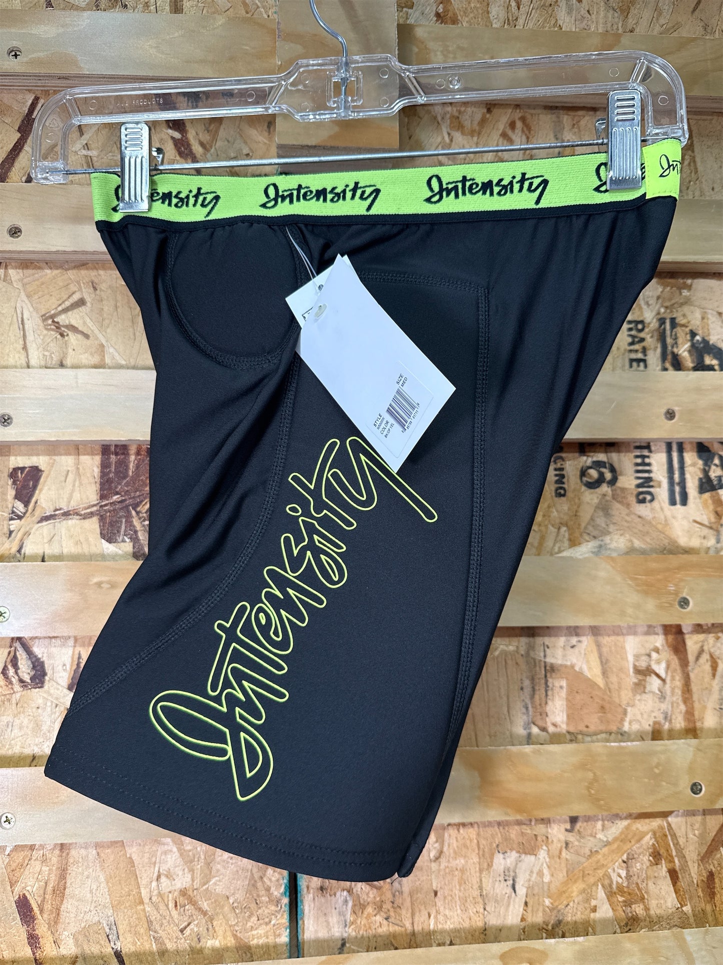 Intensity Athletics Women's Low-Rise Padded Sliding Shorts - Black/Yellow, Medium