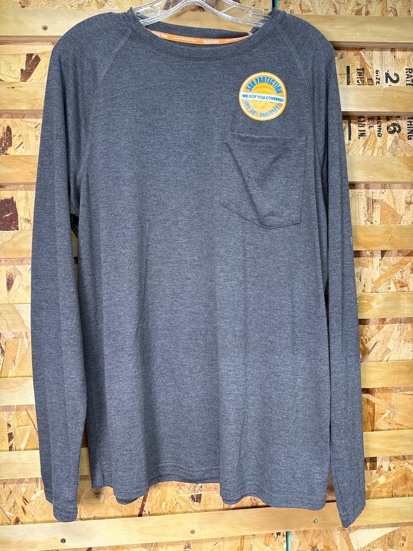 Pacific Trail Men's Performance Long-Sleeve Sun Protection Pocket Tee - Medium