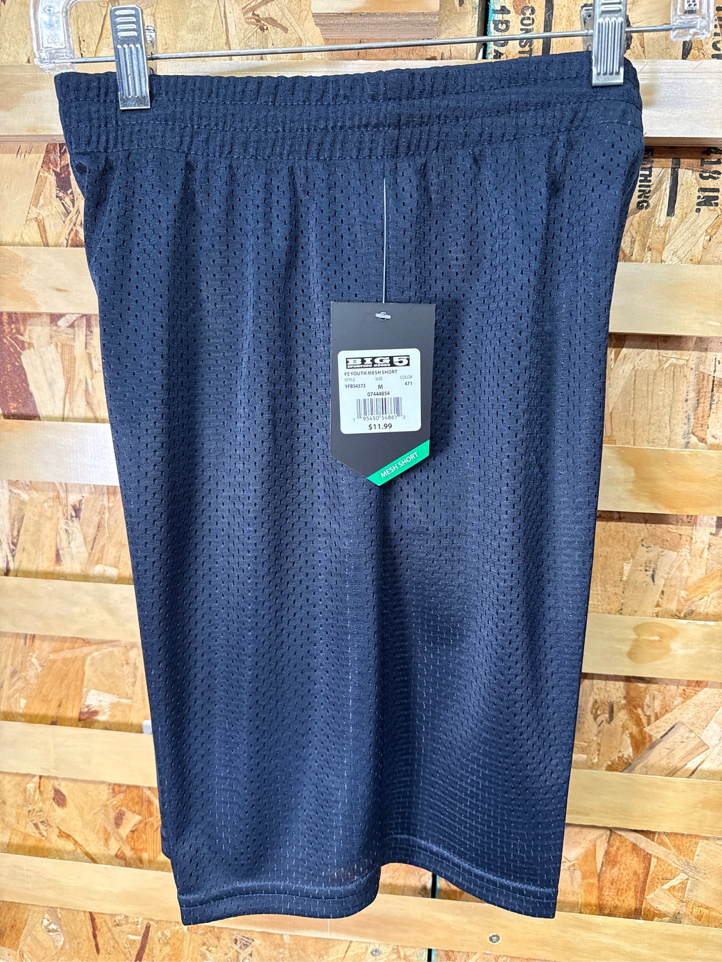 Fit Essentials Kids' Mesh Athletic Shorts - Navy Blue, Size Medium