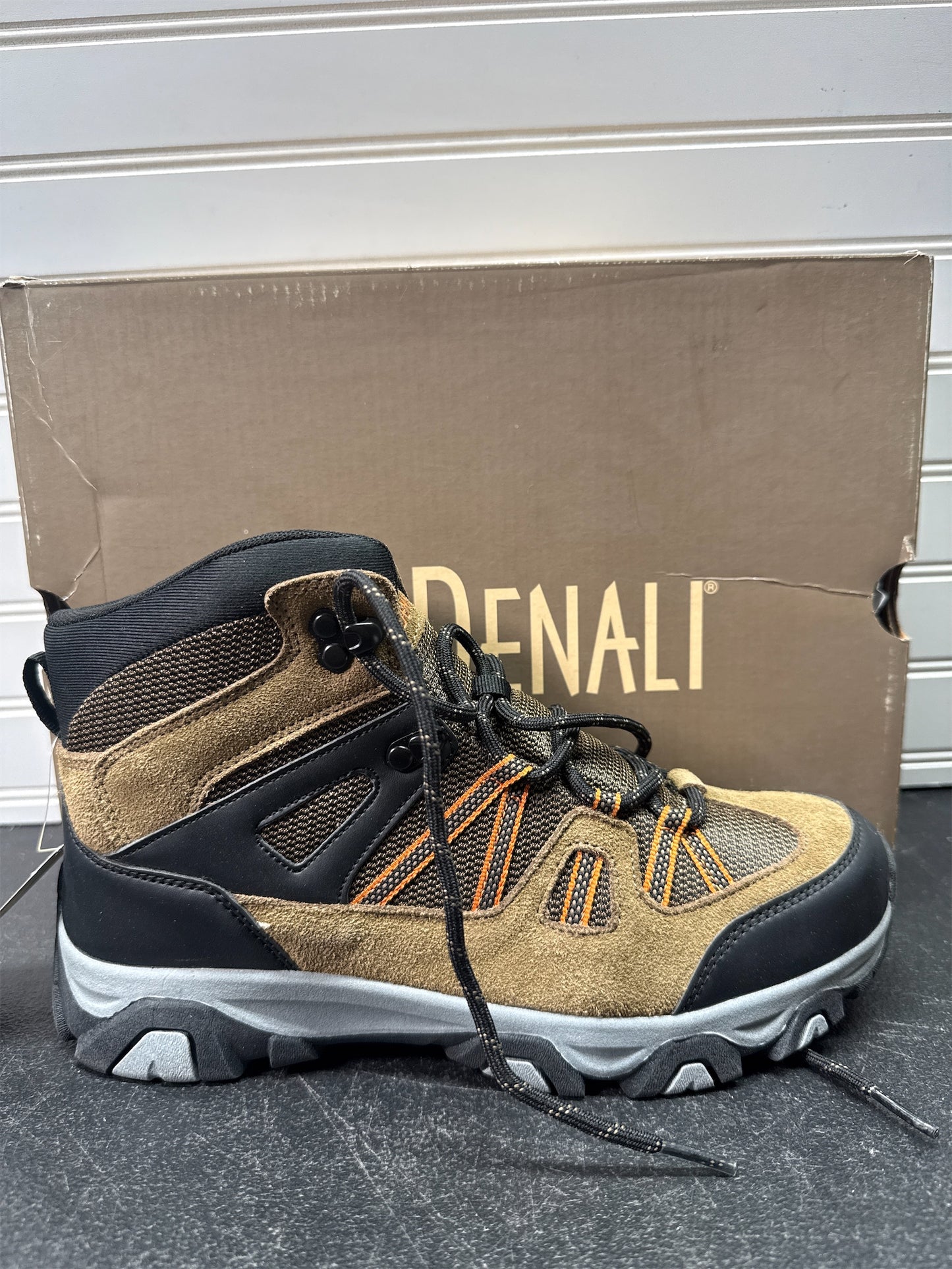 Denali Cypress Boys' Hiking Boots - Brown Combo, Size 7