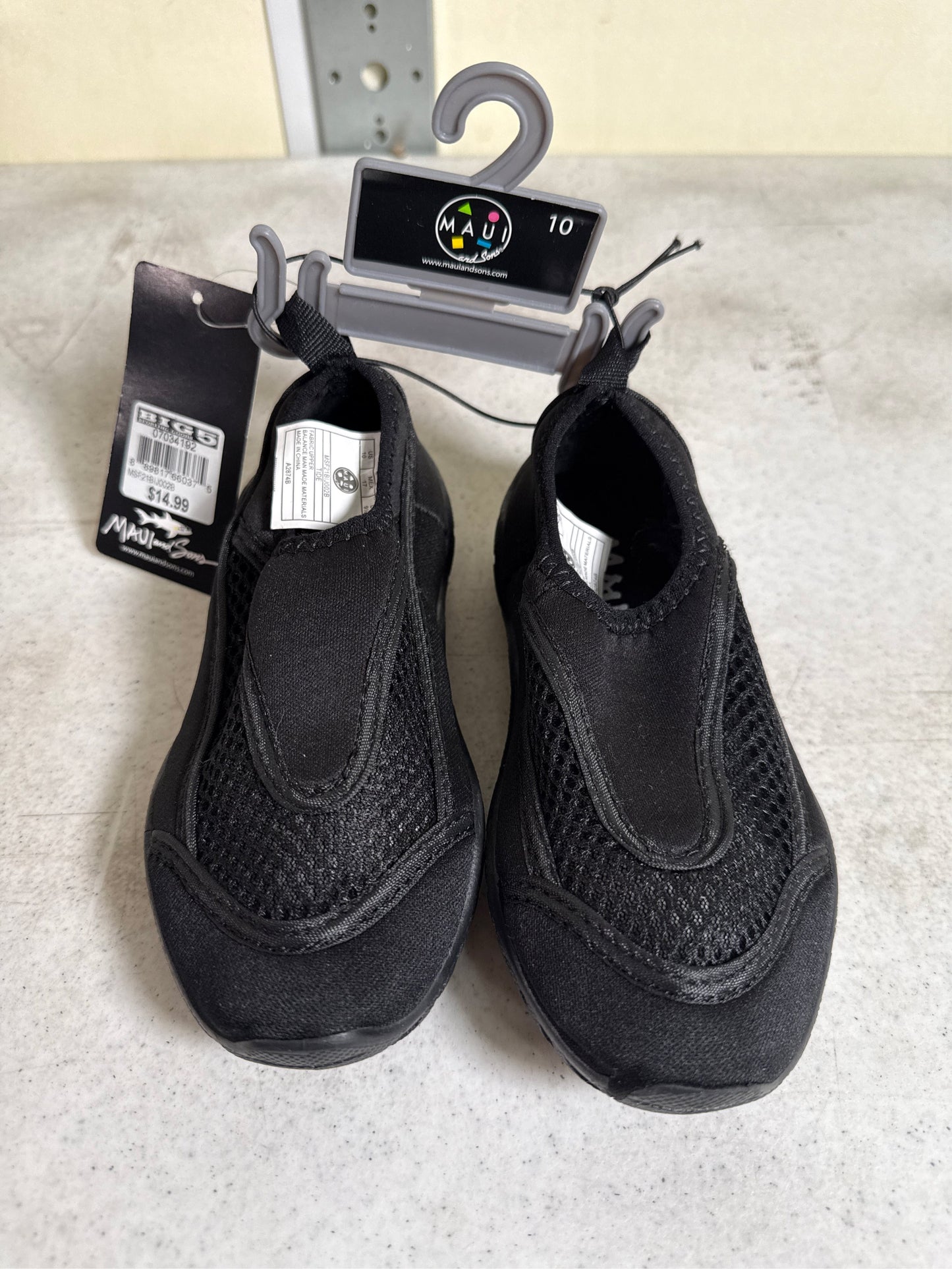 Maui & Sons Tide Kids' Water Shoes - Black, Size 10