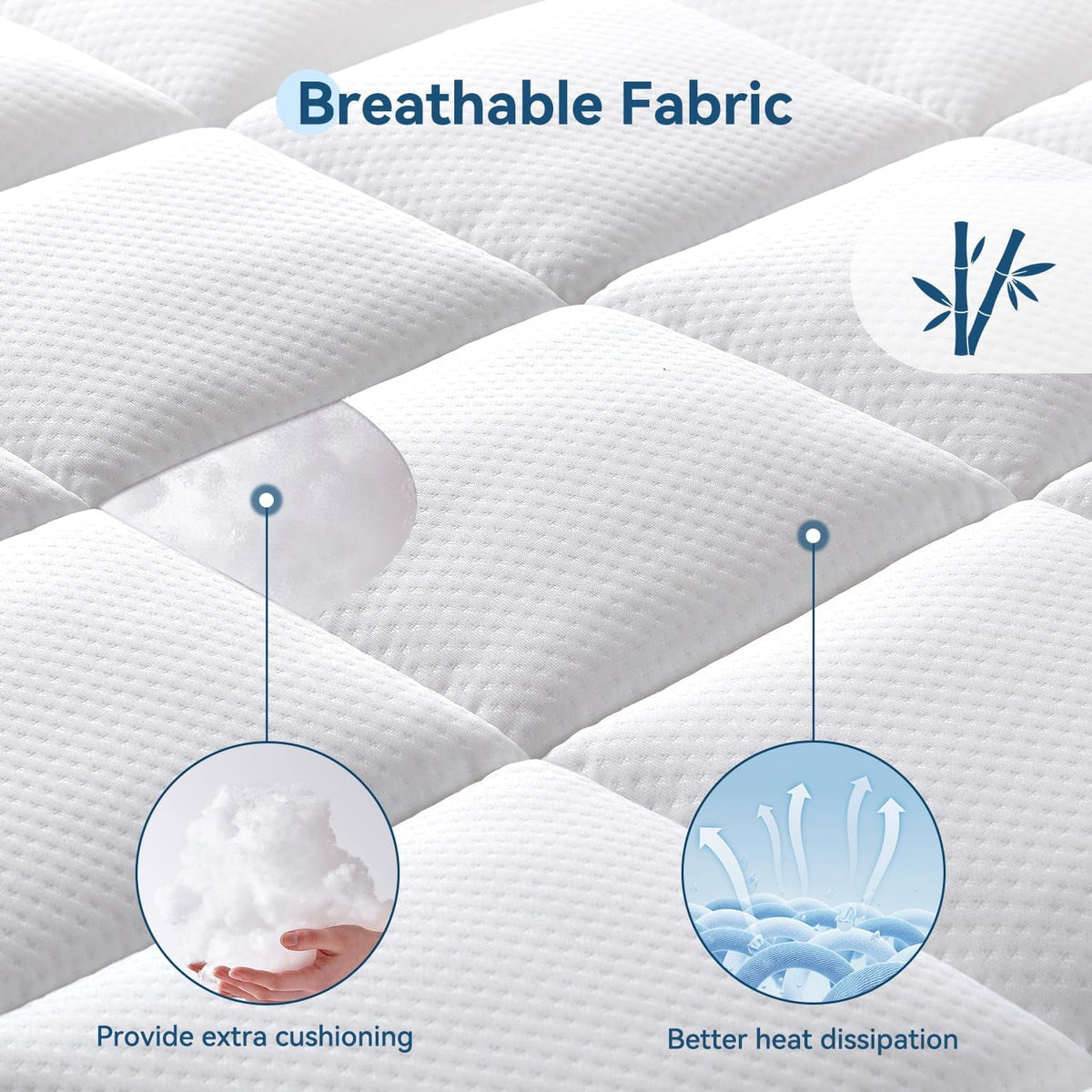 Elemuse 5-Inch Full Cooling Gel Memory Foam Mattress Topper - Medium Firm Pillowtop