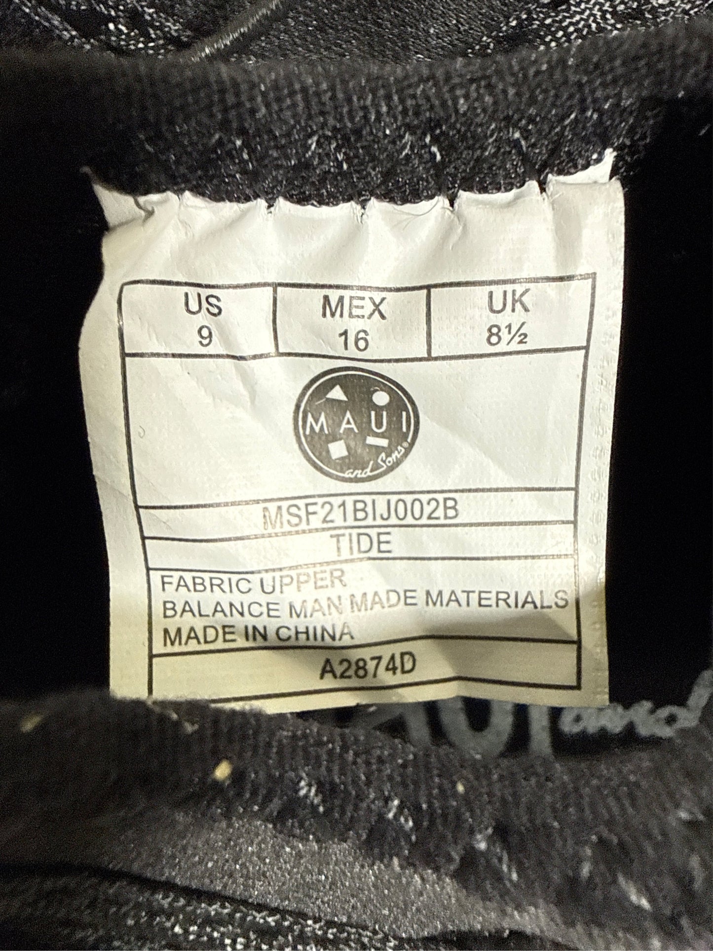 Maui & Sons Tide Kids' Water Shoes - Black, Size 9