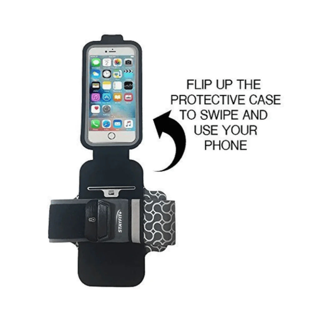 Stay Fit Easy View Running Armband Phone Holder - Deep Pink
