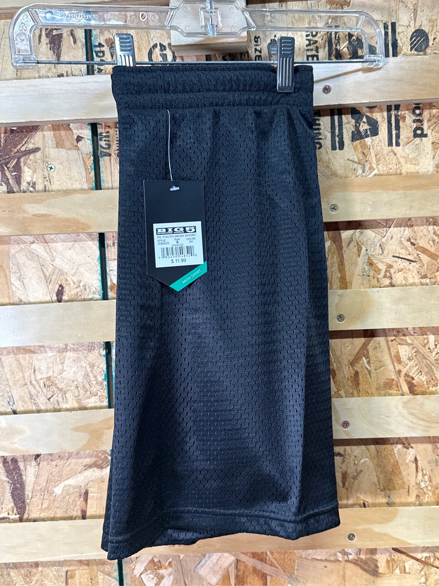 Fit Essentials Kids' Mesh Athletic Shorts - Black, Size Small