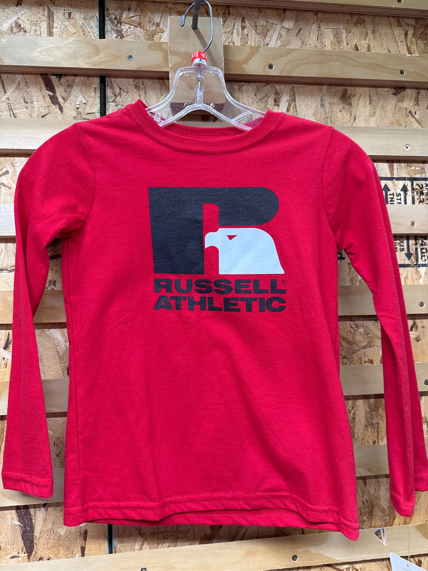 Russell Athletic Boys' Long-Sleeve Graphic T-Shirt - Red, Size XS (6/7)