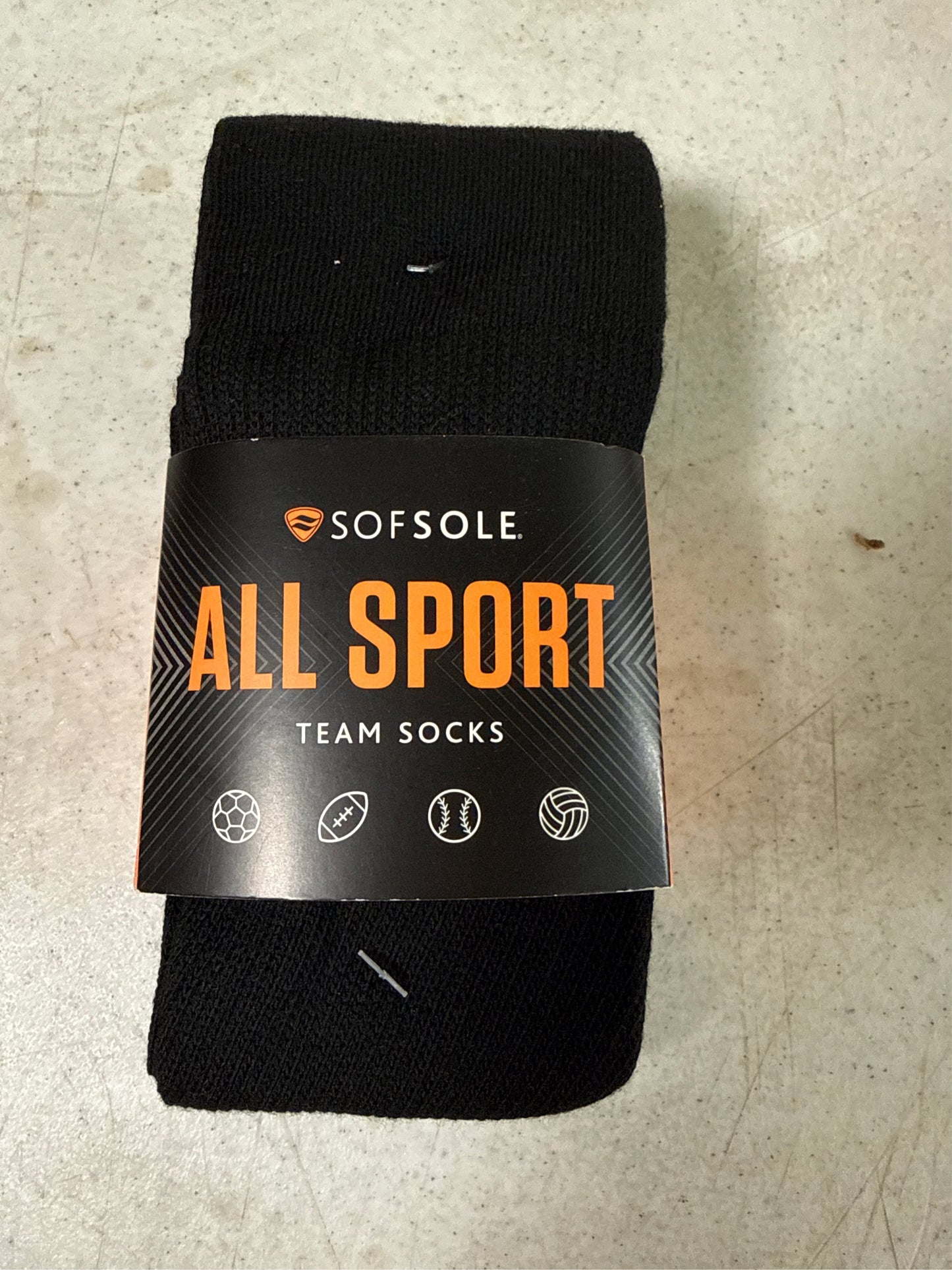 Sof Sole Youth All-Sport Team Socks - 2 Pair Pack, Black, Small