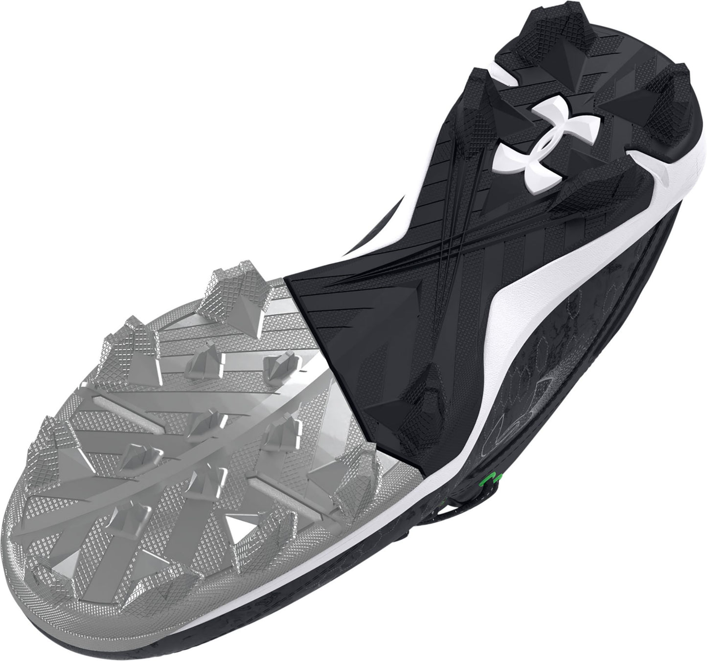 Under Armour Men's Harper 8 Mid RM Baseball Cleats - Black/Silver, Size 8