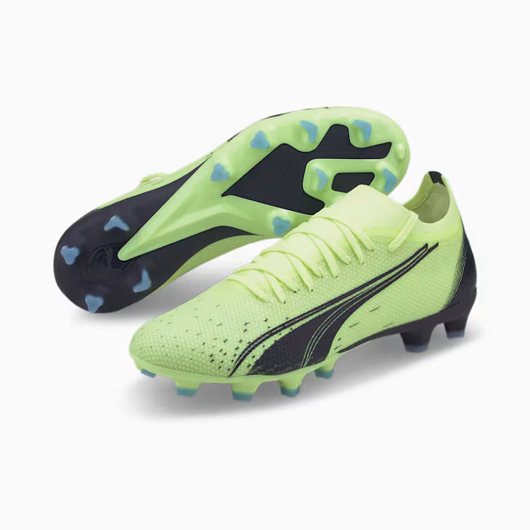 Puma Women's Ultra Match FG/AG Soccer Cleats - Fizzy/Parisian/Blue, Size 8.5