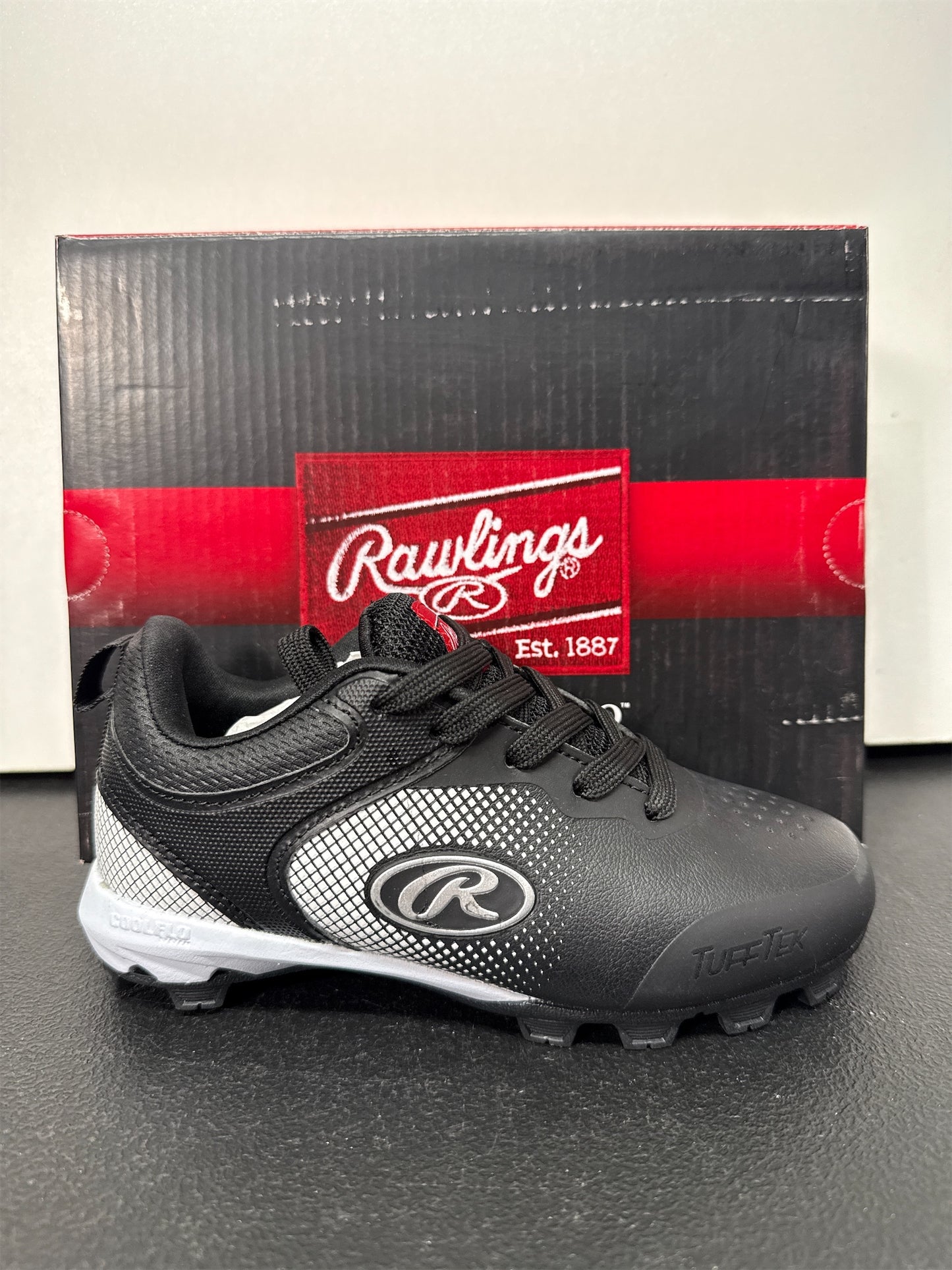Rawlings Sanction Low Youth Baseball Cleats - Black, Size 12
