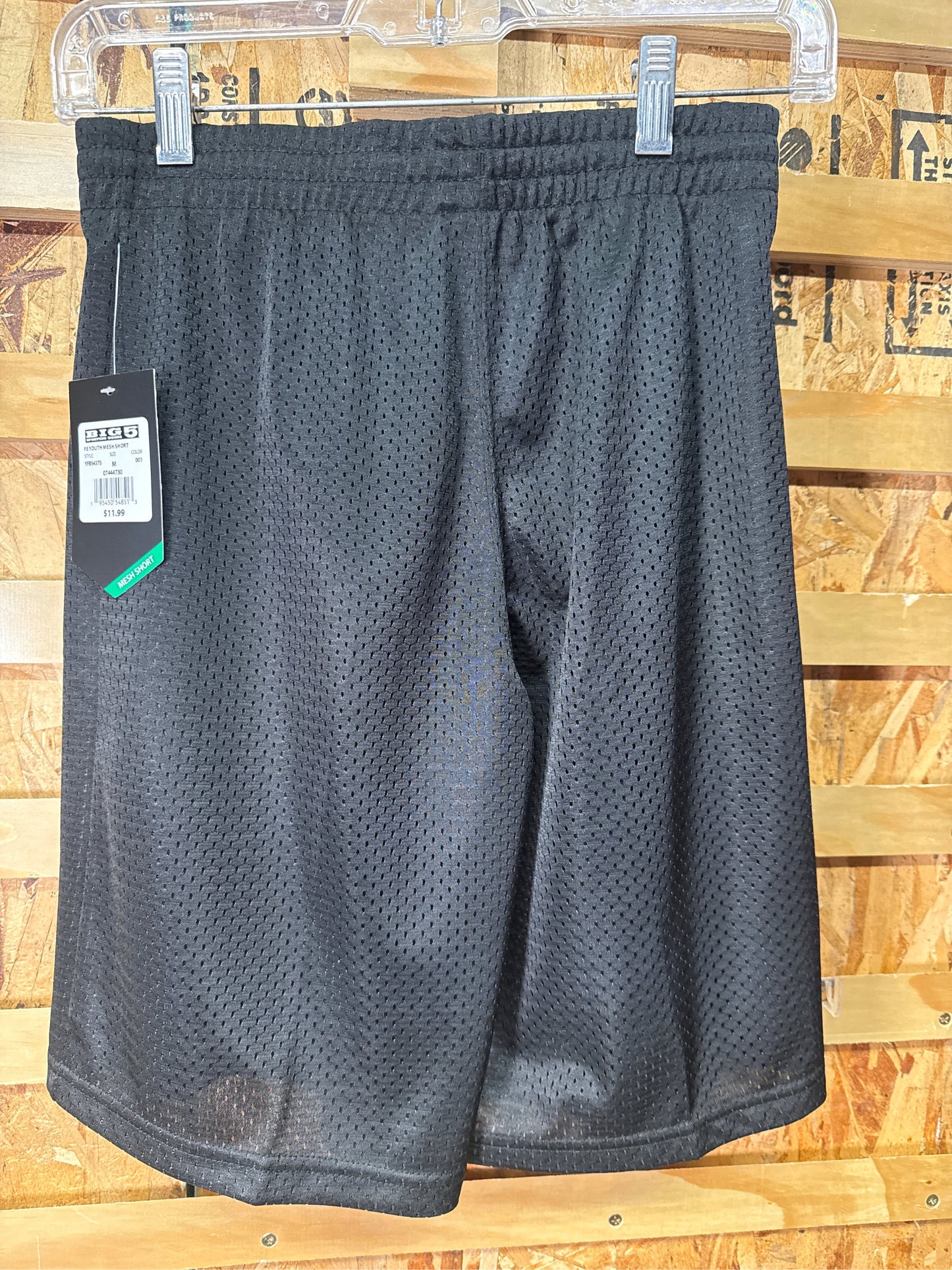 Fit Essentials Kids' Mesh Athletic Shorts - Black, Size Medium
