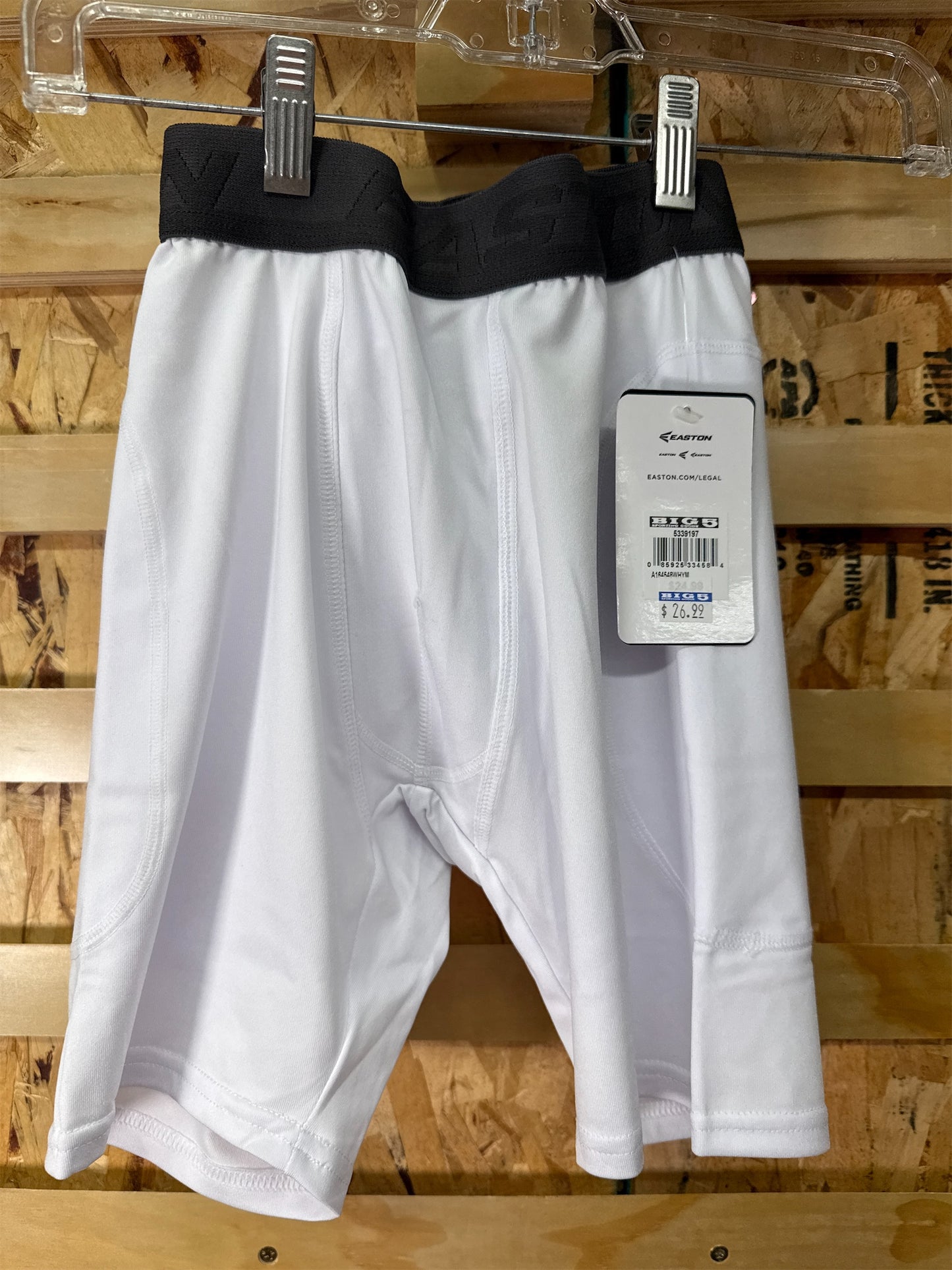 Easton Youth Sliding Shorts - White, Size Medium