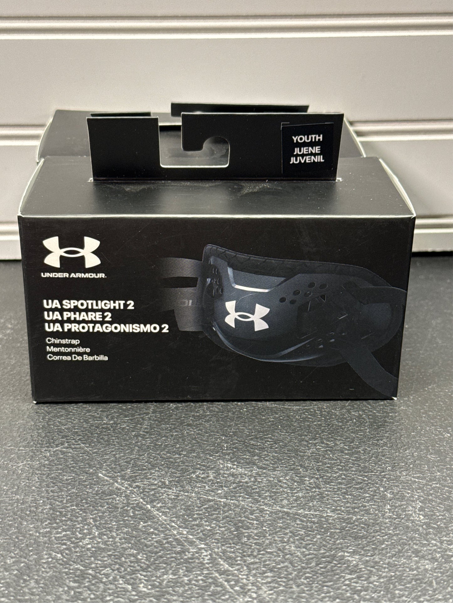 Under Armour Youth Football Helmet Chin Strap - Black, Adjustable