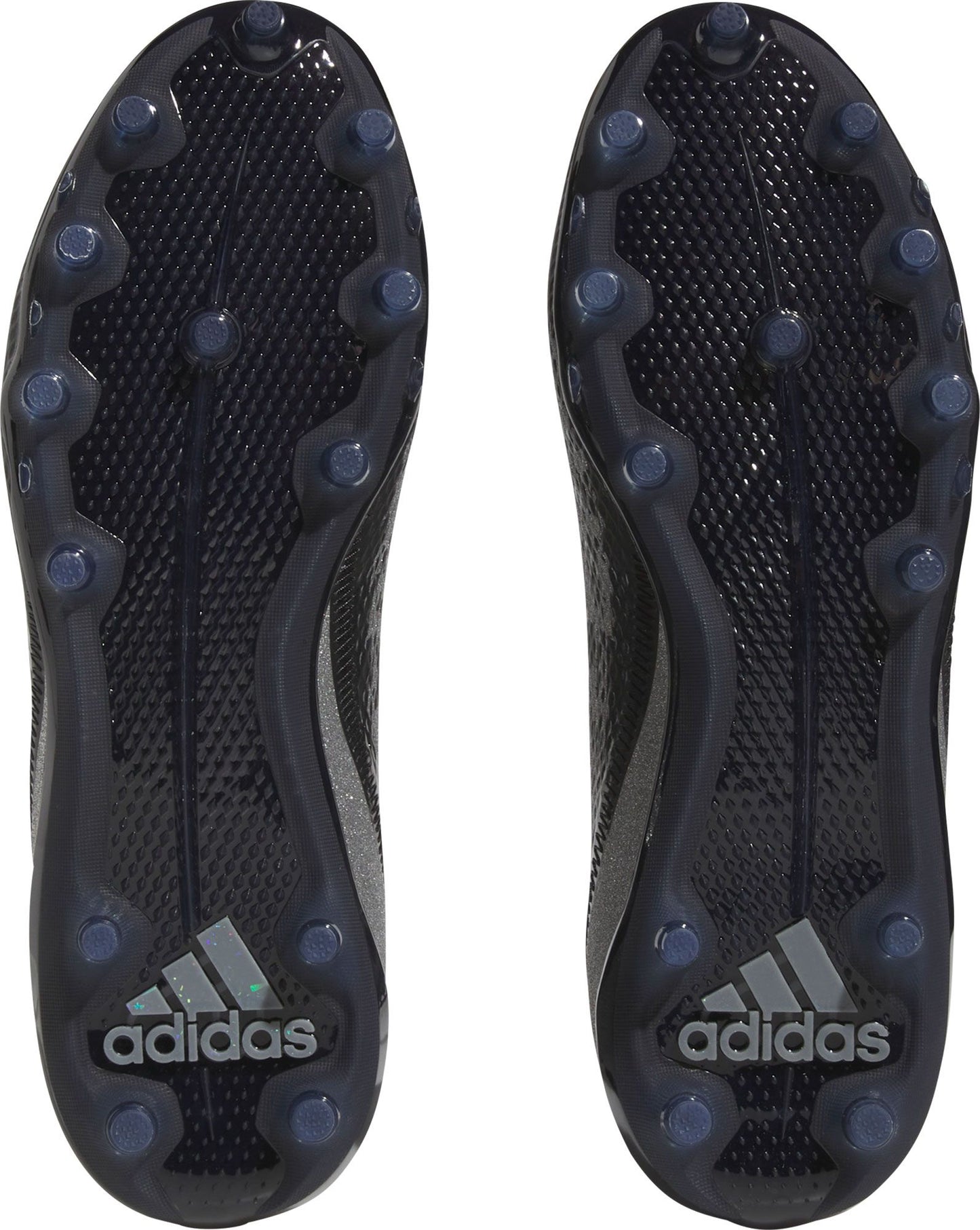 Adidas Men's Adizero Spark Football Cleats - Black/Night Metallic, Size 10