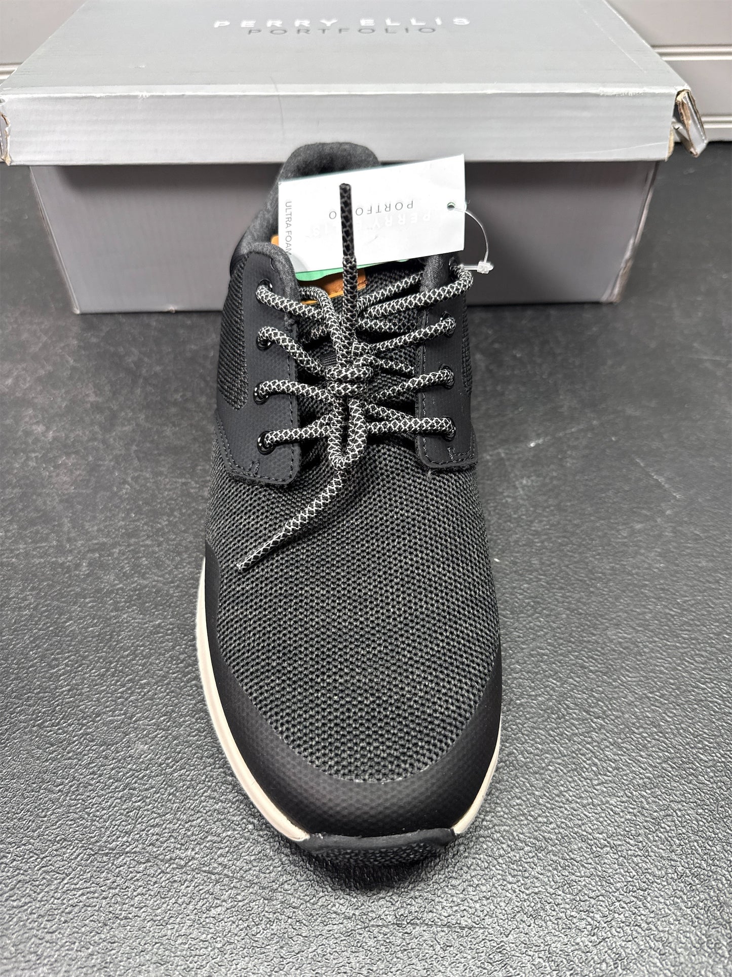 Perry Ellis Men's Sammy Casual Athletic Shoes - Black, Size 9.5