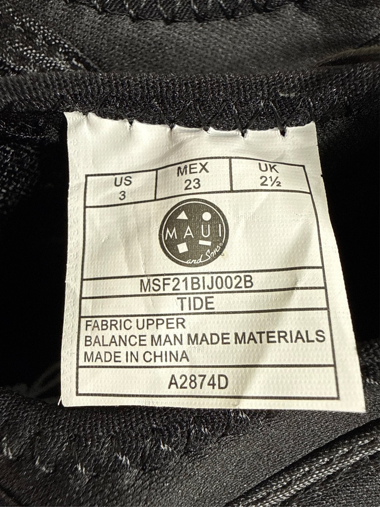 Maui & Sons Tide Kids' Water Shoes - Black, Size 3