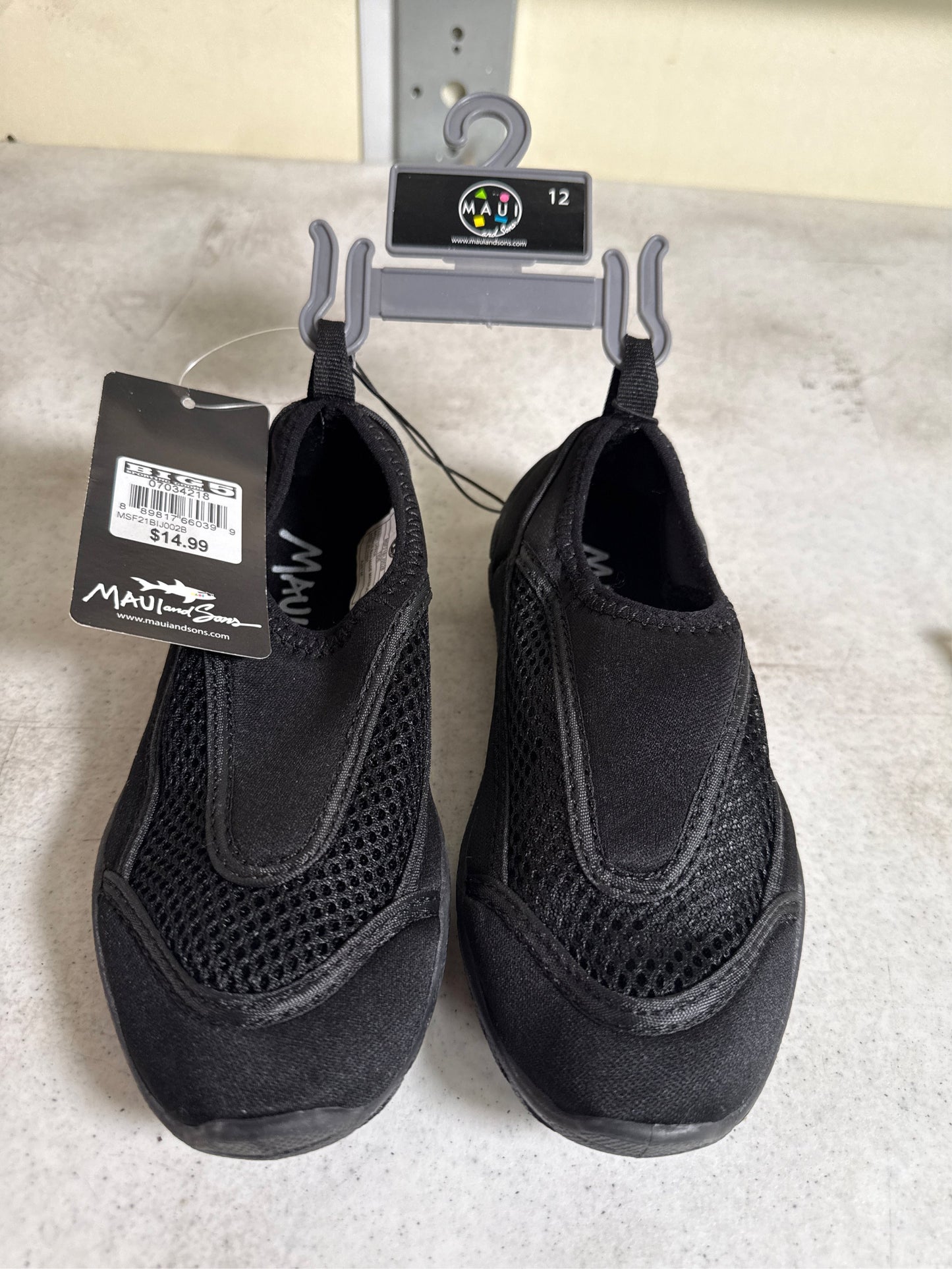 Maui & Sons Kids' Tide Water Shoes - Black, Size 12