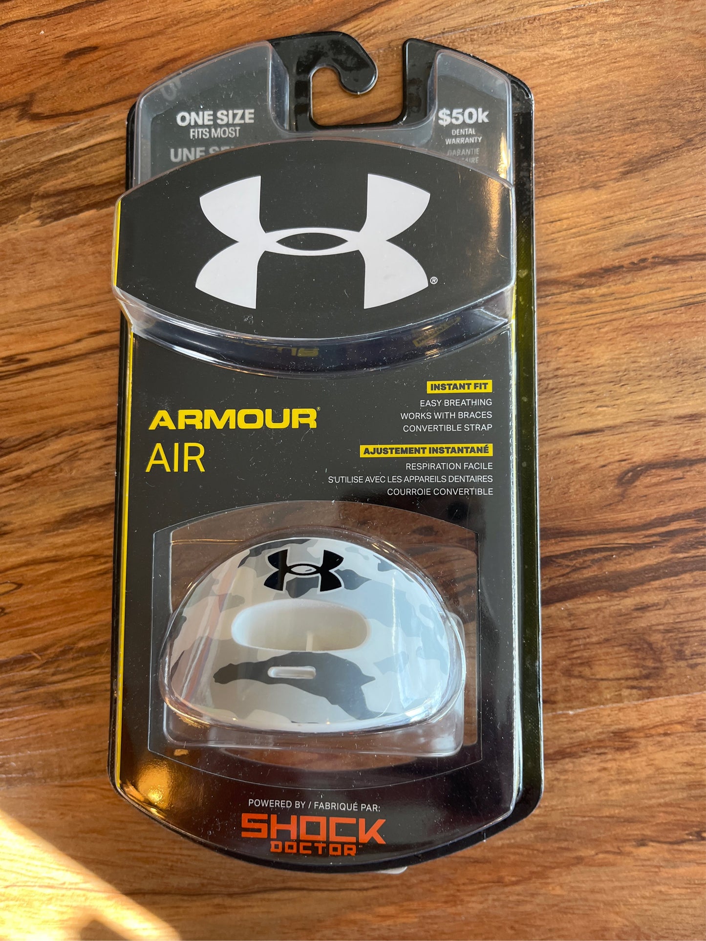Under Armour Armour Air Lip Guard by Shock Doctor - White Camo, One Size