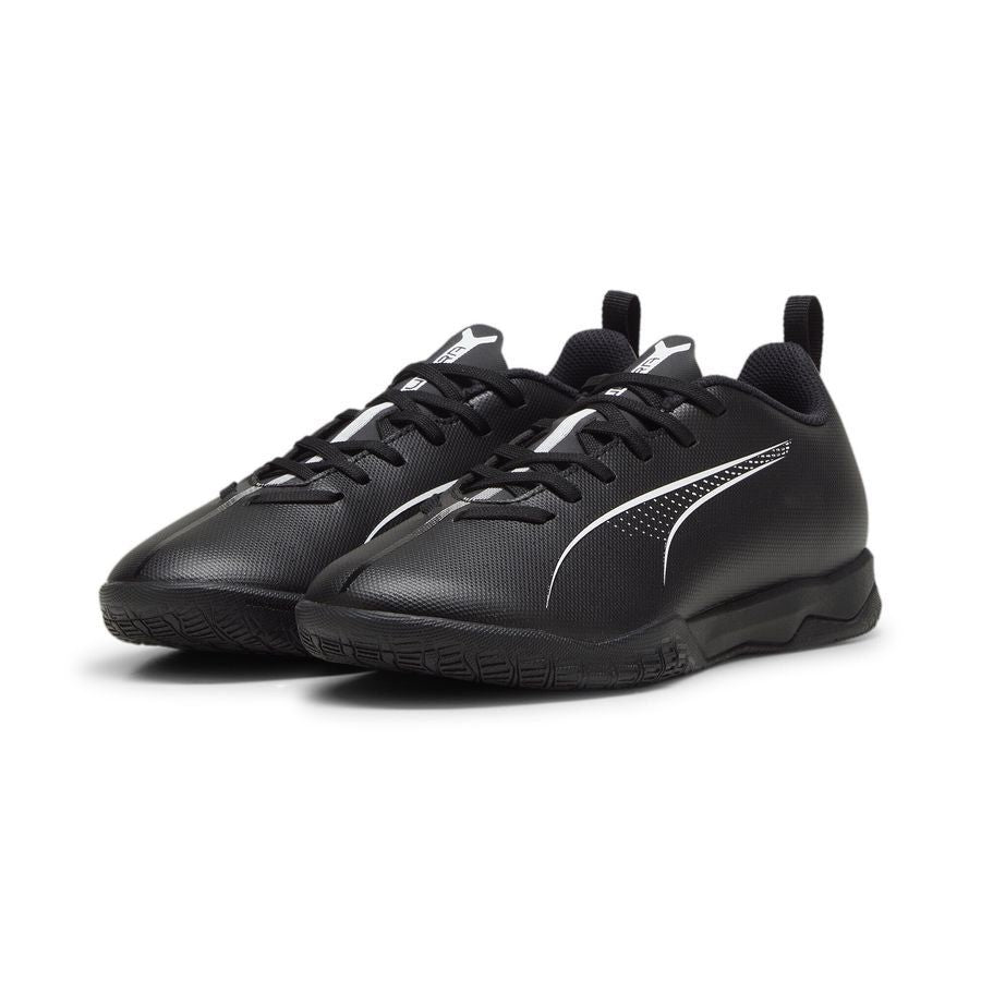 Puma Ultra 5 Play It Junior Indoor Soccer Shoes - Black/White, Size 6