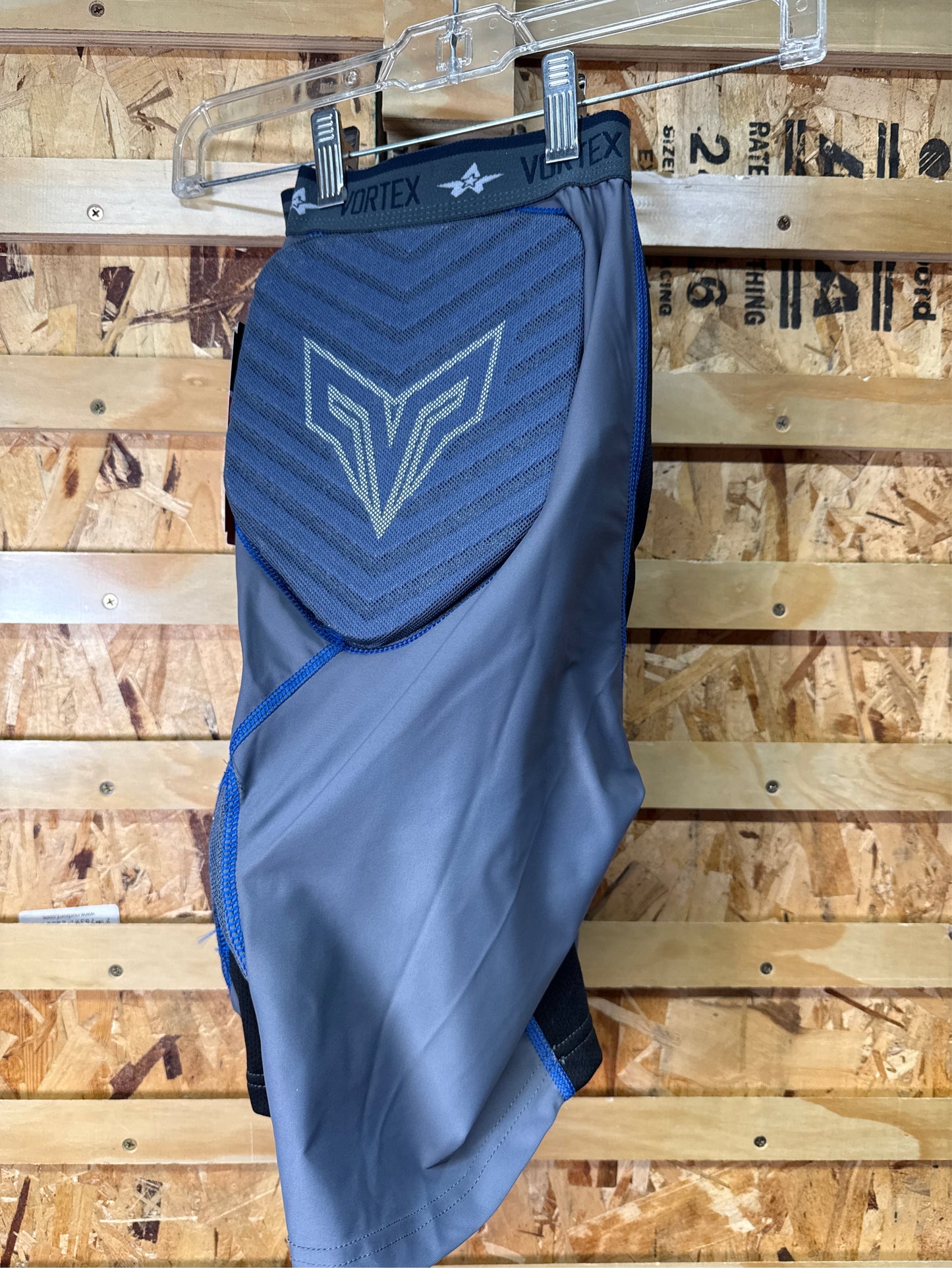 Alleson Adult Vortex Integrated 5-Pad Football Girdle - Gray/Blue, Size M