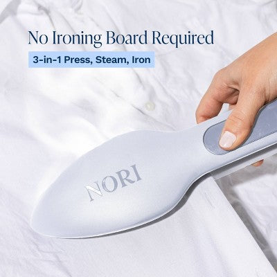Nori Press Handheld Steam Iron & Portable Fabric Steamer - White