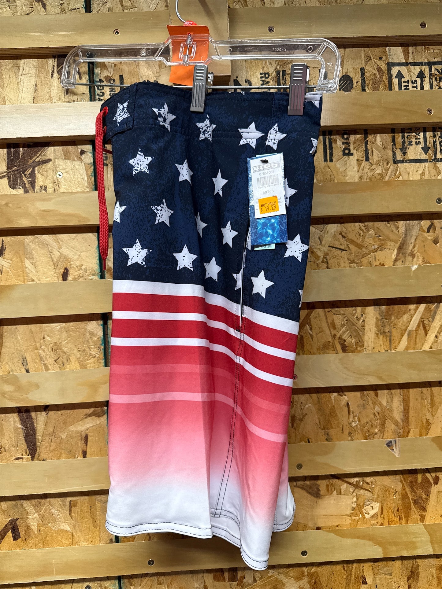 Burnside Men's Americana Stars and Stripes Boardshorts - Size 32
